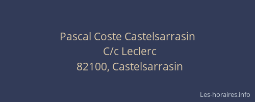 Pascal Coste Castelsarrasin