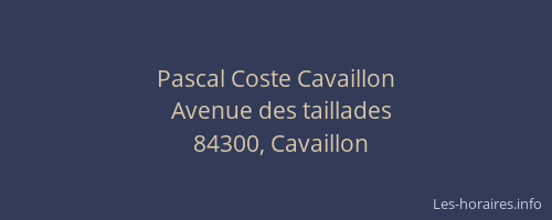 Pascal Coste Cavaillon