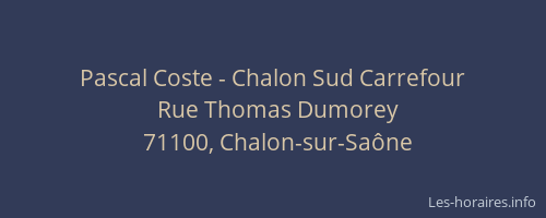 Pascal Coste - Chalon Sud Carrefour