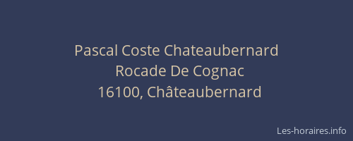 Pascal Coste Chateaubernard