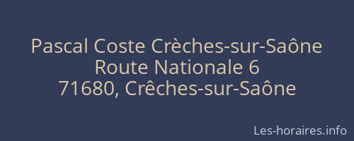 Pascal Coste Crèches-sur-Saône