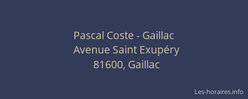 Pascal Coste - Gaillac