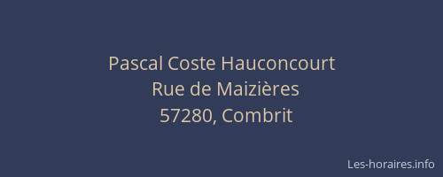Pascal Coste Hauconcourt