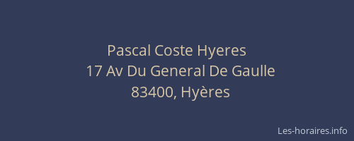 Pascal Coste Hyeres