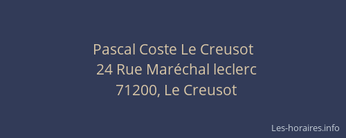 Pascal Coste Le Creusot