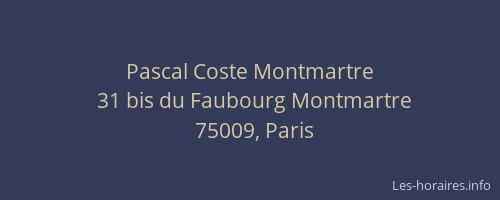 Pascal Coste Montmartre