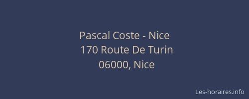 Pascal Coste - Nice