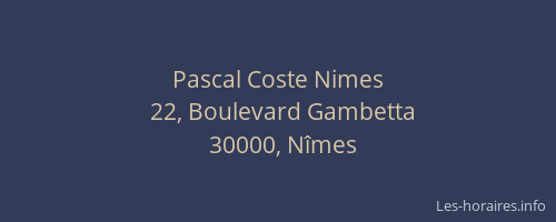 Pascal Coste Nimes
