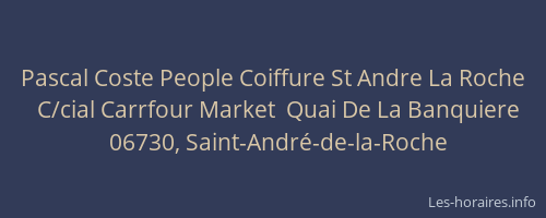 Pascal Coste People Coiffure St Andre La Roche