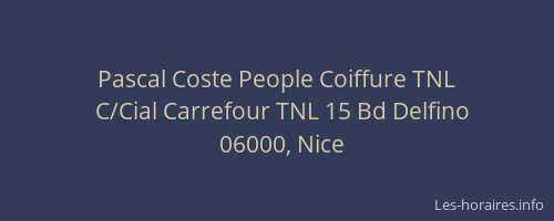 Pascal Coste People Coiffure TNL