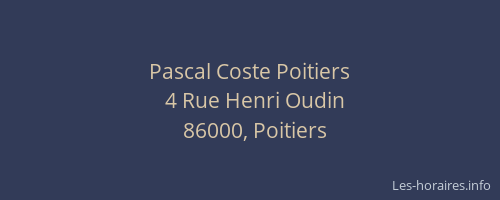 Pascal Coste Poitiers