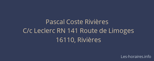 Pascal Coste Rivières