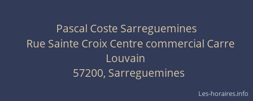 Pascal Coste Sarreguemines