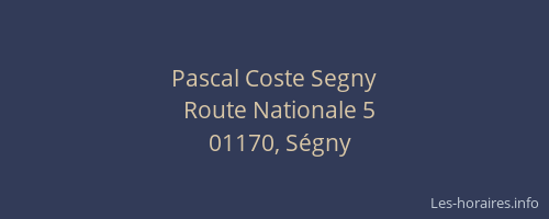 Pascal Coste Segny