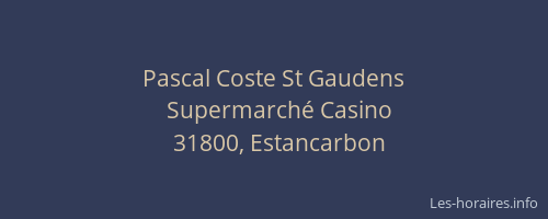 Pascal Coste St Gaudens