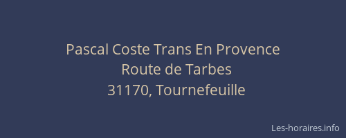 Pascal Coste Trans En Provence