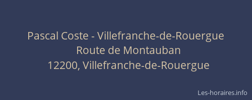 Pascal Coste - Villefranche-de-Rouergue