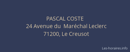 PASCAL COSTE