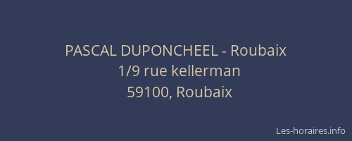 PASCAL DUPONCHEEL - Roubaix