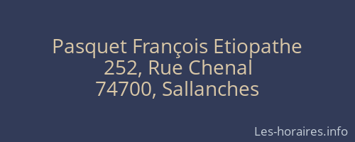 Pasquet François Etiopathe