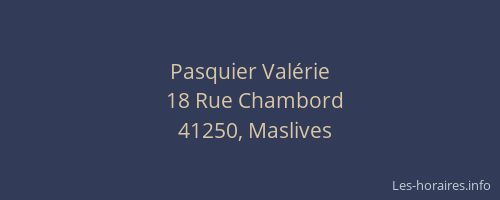 Pasquier Val&eacute;rie