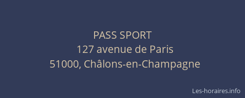 PASS SPORT