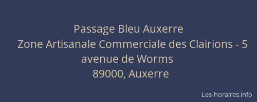 Passage Bleu Auxerre