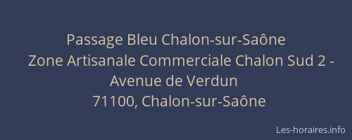 Passage Bleu Chalon-sur-Saône