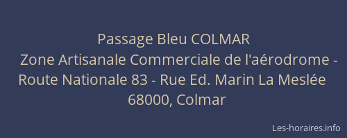 Passage Bleu COLMAR