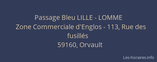 Passage Bleu LILLE - LOMME