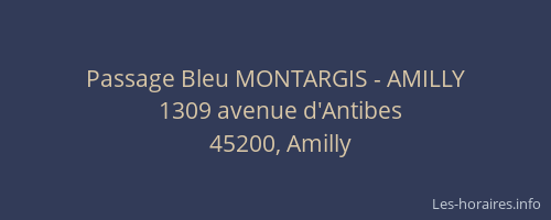 Passage Bleu MONTARGIS - AMILLY