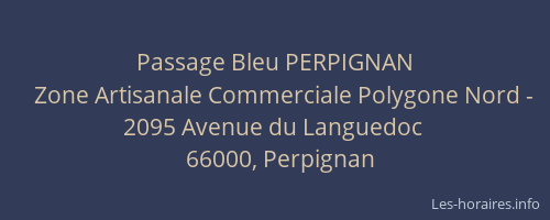 Passage Bleu PERPIGNAN