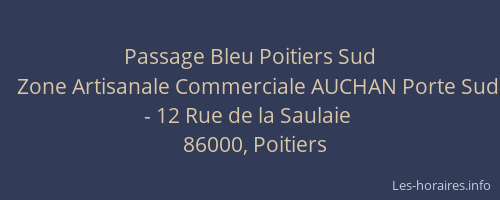 Passage Bleu Poitiers Sud