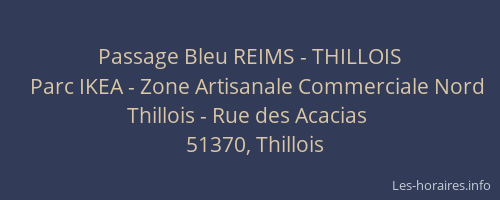 Passage Bleu REIMS - THILLOIS