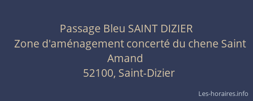 Passage Bleu SAINT DIZIER