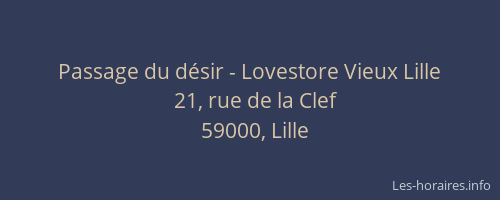 Passage du désir - Lovestore Vieux Lille