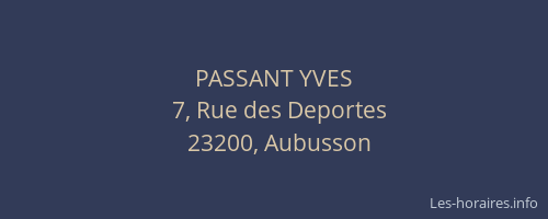 PASSANT YVES