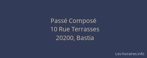 Passé Composé