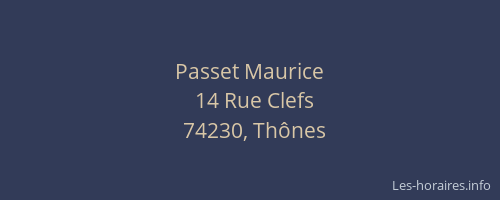 Passet Maurice