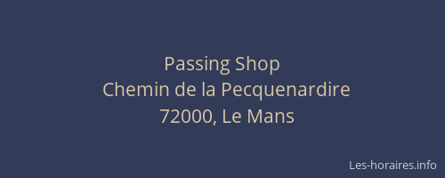 Passing Shop