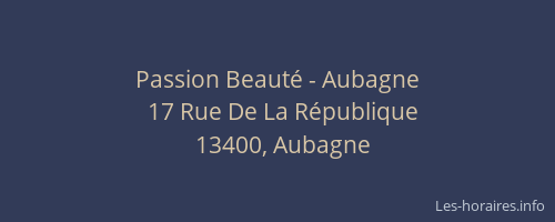 Passion Beauté - Aubagne