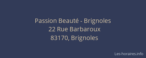 Passion Beauté - Brignoles