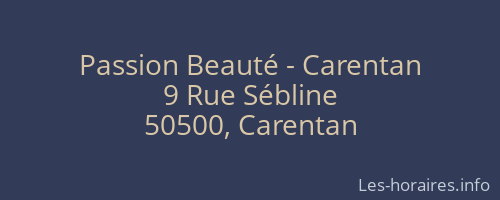 Passion Beauté - Carentan