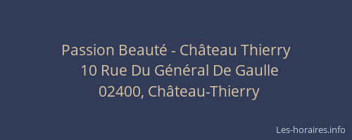Passion Beauté - Château Thierry