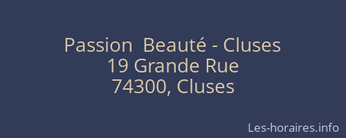 Passion  Beauté - Cluses