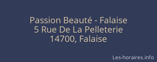 Passion Beauté - Falaise