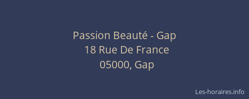 Passion Beauté - Gap