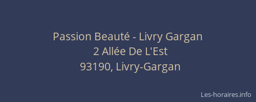 Passion Beauté - Livry Gargan