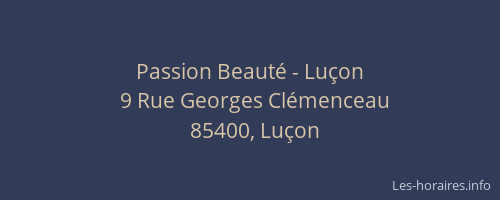 Passion Beauté - Luçon