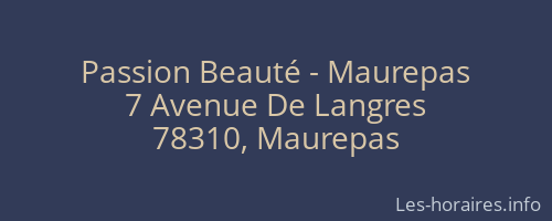 Passion Beauté - Maurepas